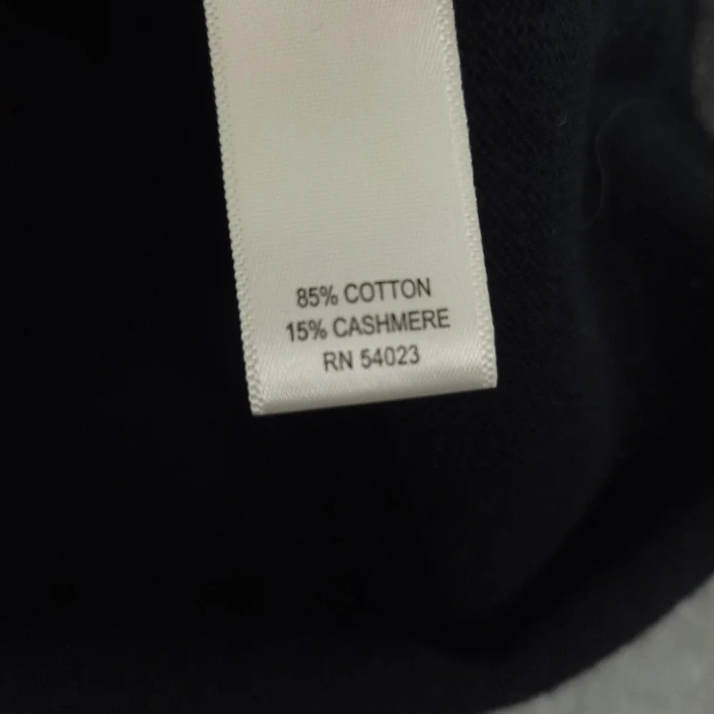 Banana Republic Sweater Mens M‎ Blue Cotton Cashmere Mock Neck Knit Pullover